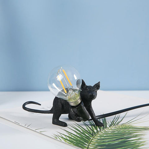 Black Resin Mouse Lamp/Light