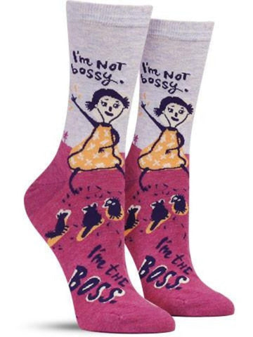 I'm Not Bossy Crew Socks Socks BlueQ