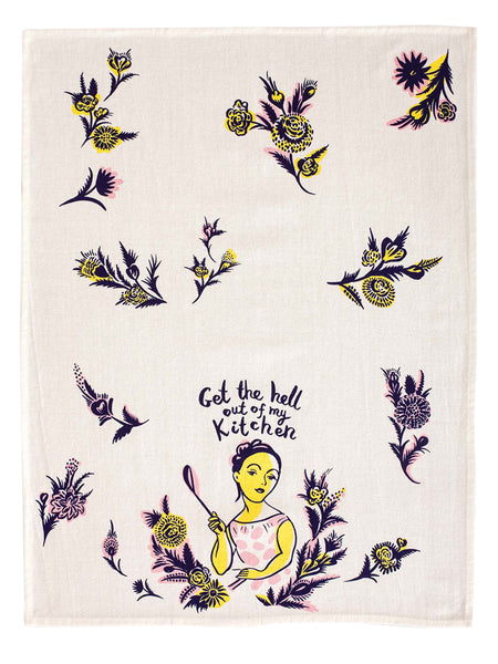 Tea Towel - Get the hell out of my kitchen - BlueQ - Design Withdrawals