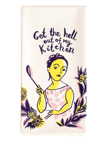 Tea Towel - Get the hell out of my kitchen - BlueQ - Design Withdrawals