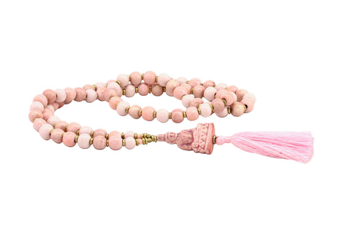 Buddha Silk Necklace By Claycult Necklace Claycult Pink Snow