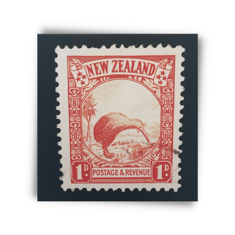 Canvas Print - 1d Kiwi New Zealand Stamp