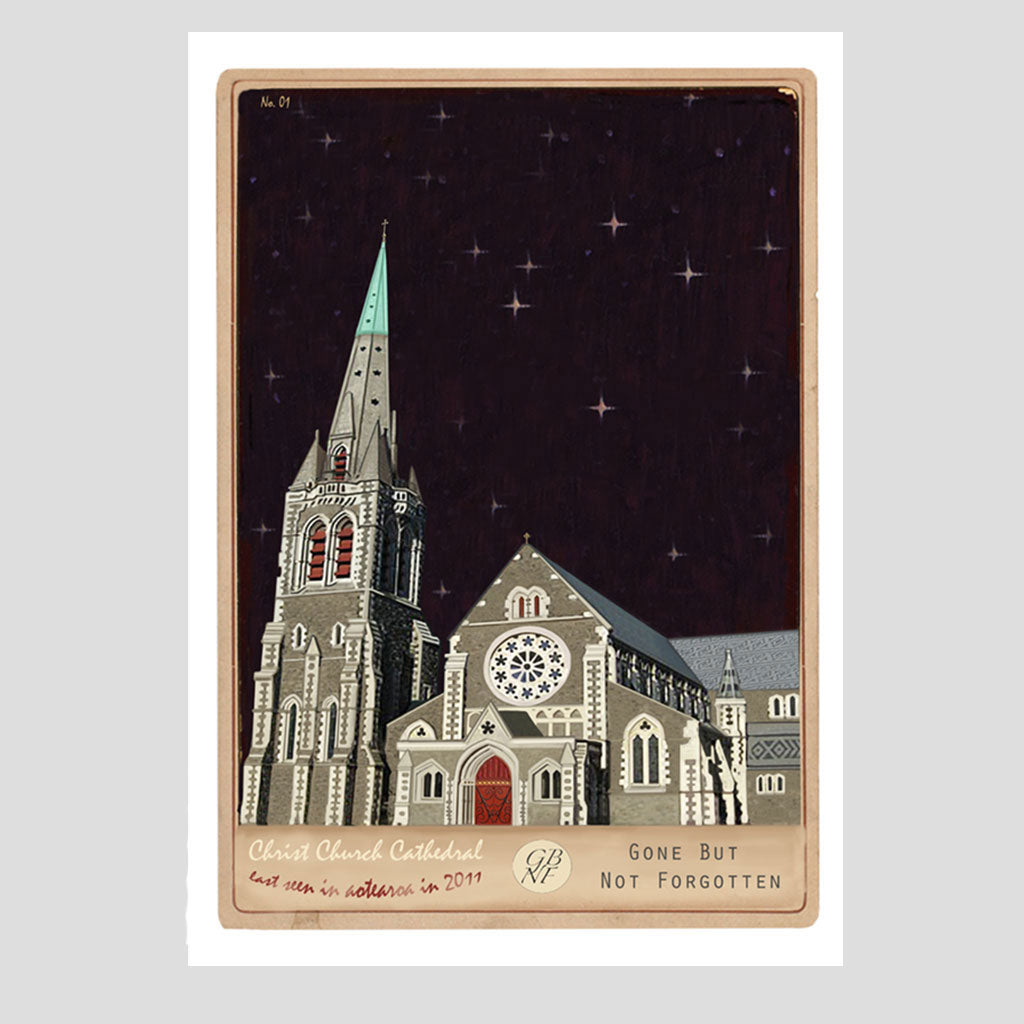 Christchurch Cathedral - Art Print - Marika Jones - Design Withdrawals