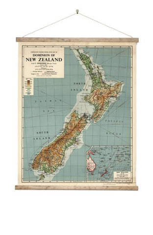 NZ Dominion Map - Wall Chart - Design Withdrawals - Design Withdrawals