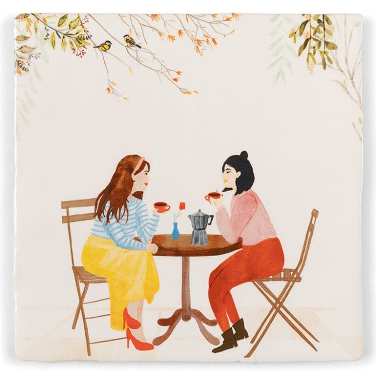 Coffee O'Clock Ceramic Tile