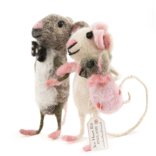 Mummy and Daddy mouse carrying a baby Girl Mouse