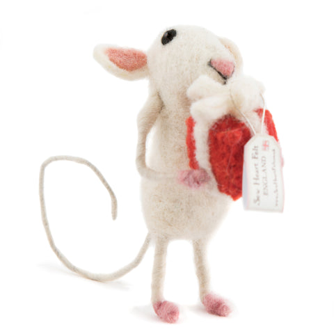 Felt Mouse with Present Felt Mouse Sew Heart Felt
