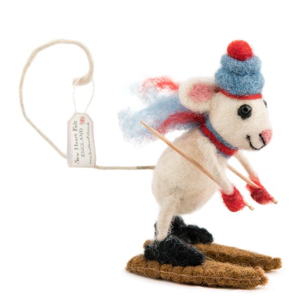 Skiing Felt Mouse