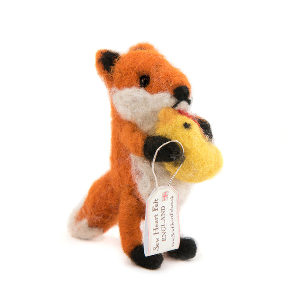 Felt Fox with Chicken