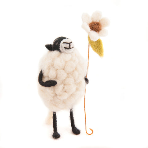 Barbara Sheep with Flower Felt Sheep Sew Heart Felt