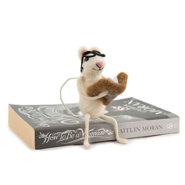 Book Worm Mouse - Design Withdrawals - Design Withdrawals