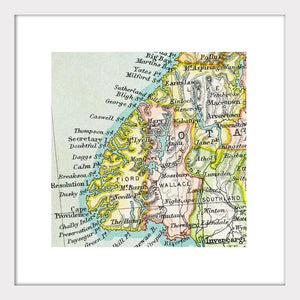Te Anau - Vintage Map Print Art Print 100% NZ Unframed
