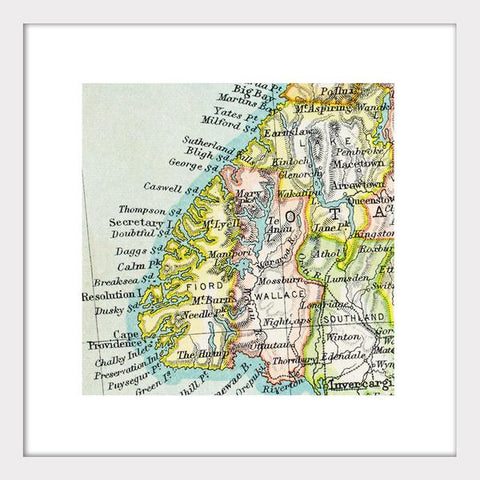 Te Anau - Vintage Map Print - Design Withdrawals - Design Withdrawals