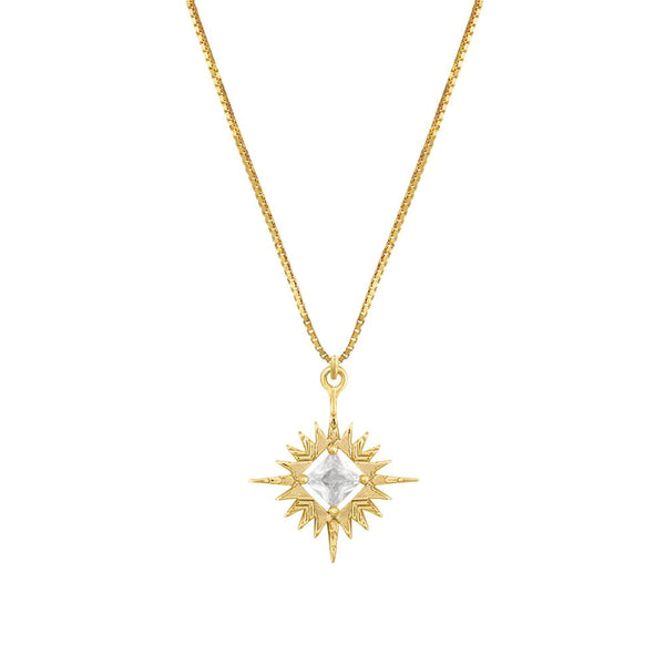 A Dusting of Jewels - Starburst Necklace | Gold & Gold