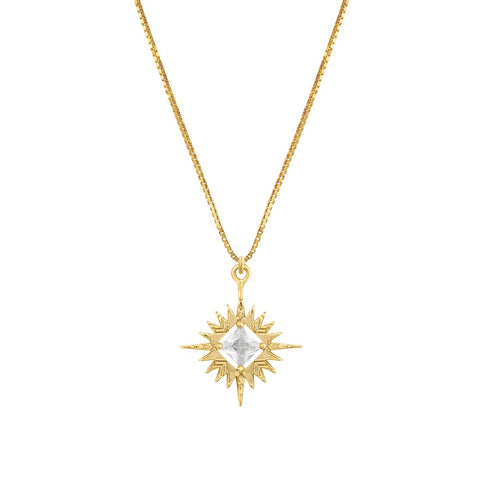 A Dusting of Jewels - Starburst Necklace | Gold & Gold