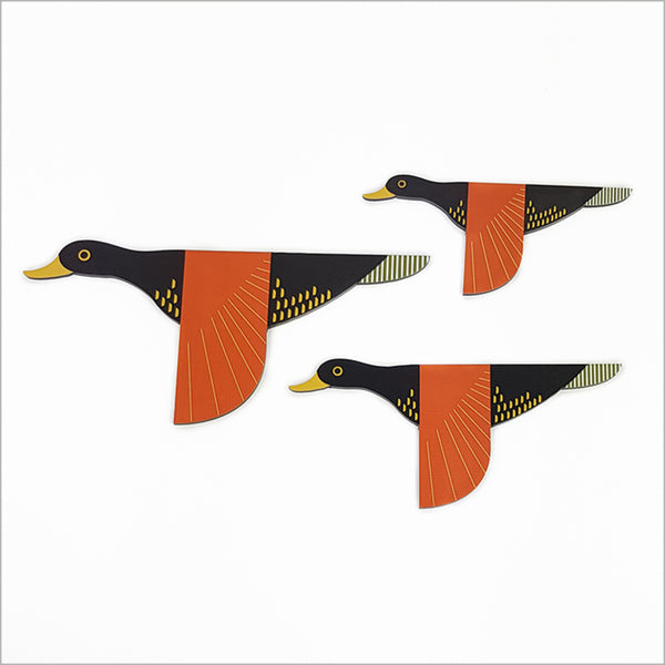 Folk Duck Bird Wall Set Wall Art Crystal Ashley