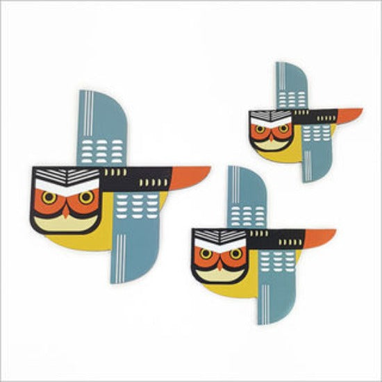 Folk Ruru Bird Wall Set Wall Art Crystal Ashley