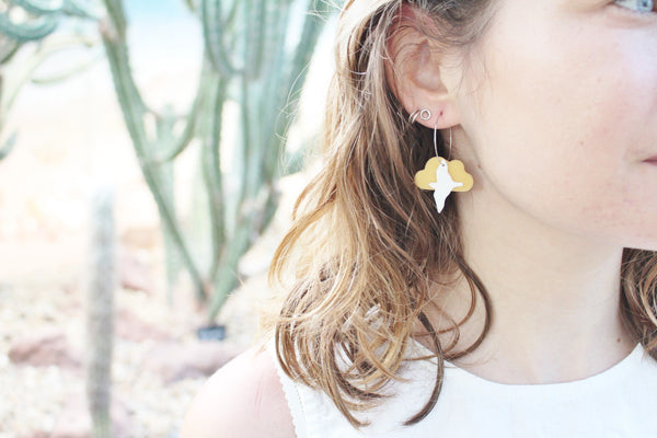 Flocking Birds Earrings Earrings Clever Green