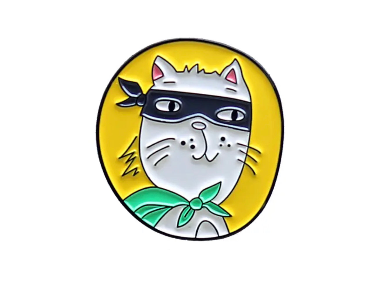 Masked Cat Badge