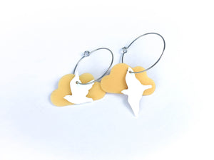 Flocking Birds Earrings Earrings Clever Green
