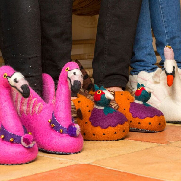 Alice the Flamingo Slippers - Design Withdrawals - Design Withdrawals
