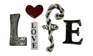 LIFE Ceramic Words Wall Art M Ceramics