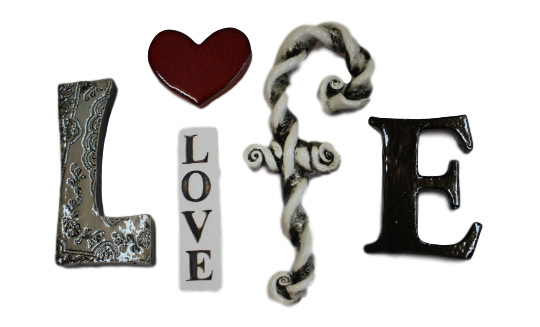 LIFE Ceramic Words Wall Art M Ceramics