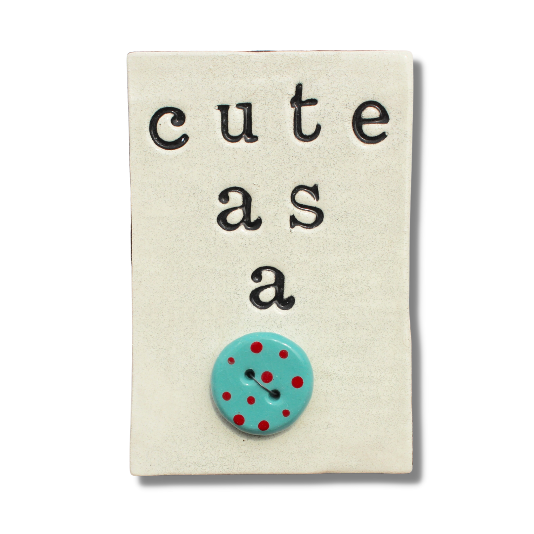 Cute As A Button Ceramic Tile Wall Art M Ceramics