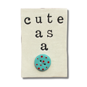 Cute As A Button Ceramic Tile Wall Art M Ceramics