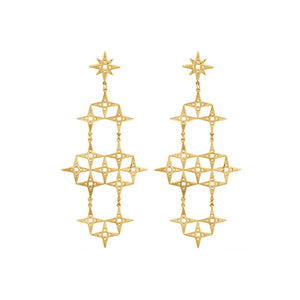 The North Star Earrings | Gold and Platinum