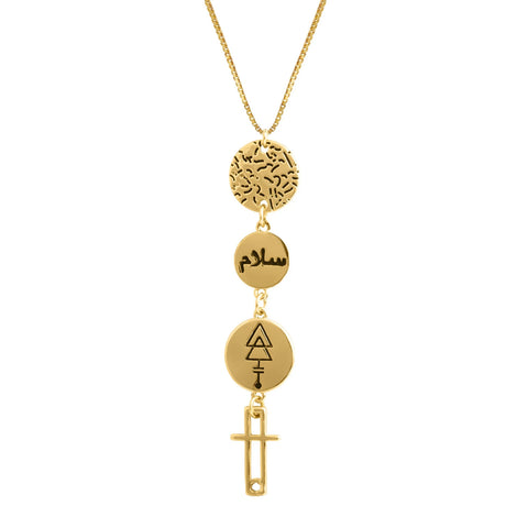 Peace Drop Necklace | Gold & Silver
