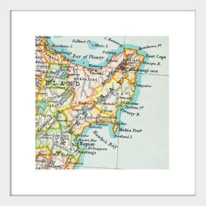 Hawke's Bay - Vintage Map Print Art Print 100% NZ Unframed