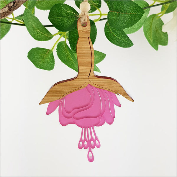 Hanging Ornament - Fuchsia Flower Hanging Ornament Crystal Ashley