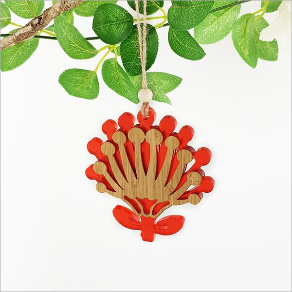 Hanging Ornament - Pohutukawa Flower Hanging Ornament Crystal Ashley
