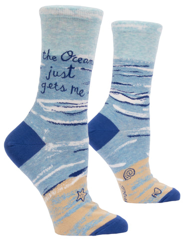 Ocean Gets Me Crew Socks