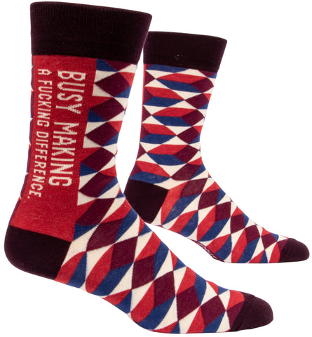 Busy Making A Fucking Difference Men's Socks