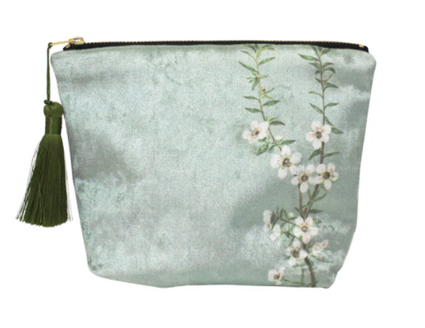 Luxurious Velvet Cosmetic Bags - Vintage Botanical Manuka