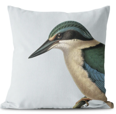 Hushed Bird Kingfisher Cushion Cover