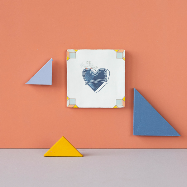 Love Birds Ceramic Tile Alphabet Tile Storytiles