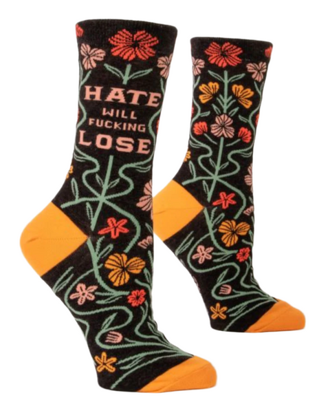 Hate Will Fucking Lose Crew Socks