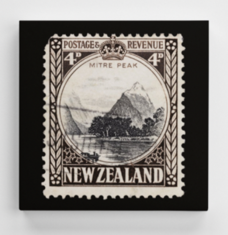 Canvas Print - 4d Mitre Peak New Zealand Stamp Art Design Withdrawals