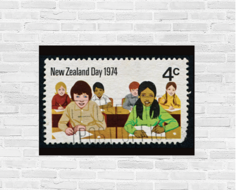 Wall Art Poster - 4c New Zealand Day Stamp
