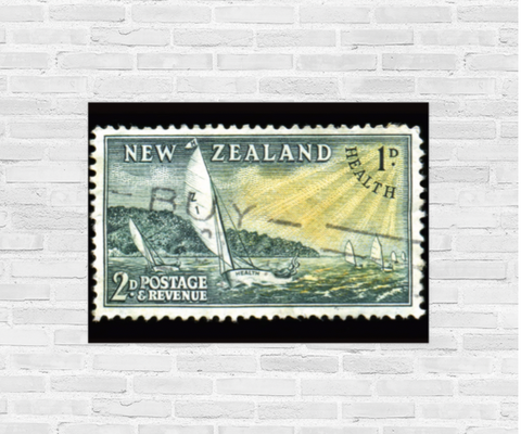 Wall Art Poster - 2d Health New Zealand Stamp