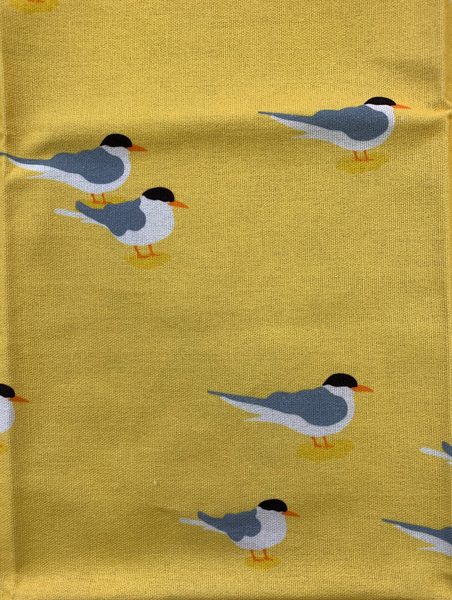 Beach Bird Terns - Yellow Tea Towel