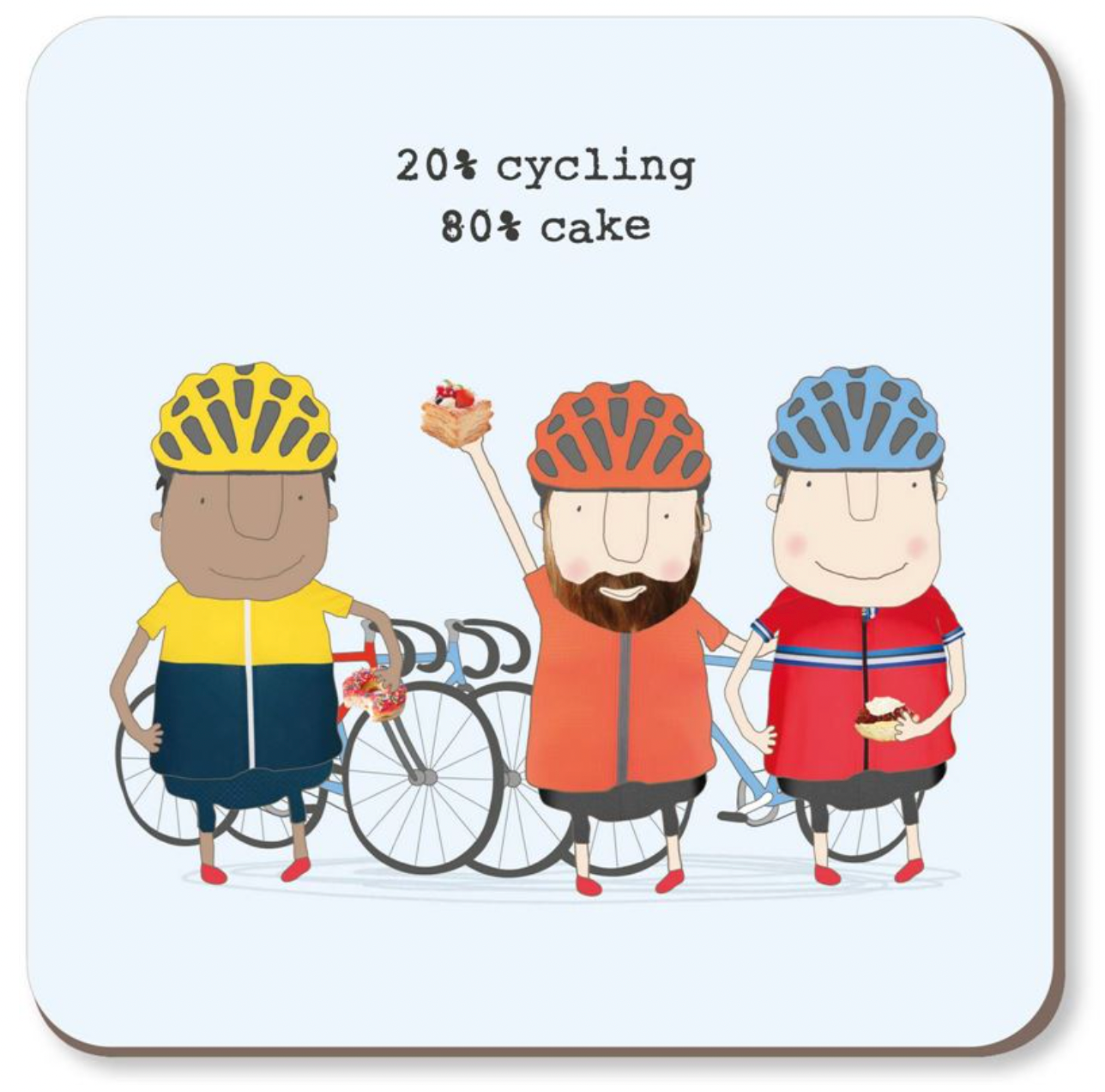 Rosie Made A Thing Coaster - Cycling Cake Boy