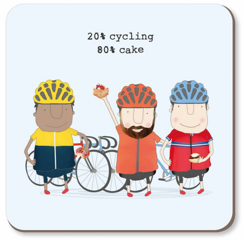 Rosie Made A Thing Coaster - Cycling Cake Boy