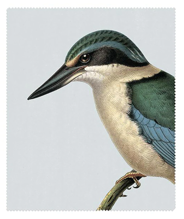 Hushed Native Bird Lens Cloth - Kingfisher