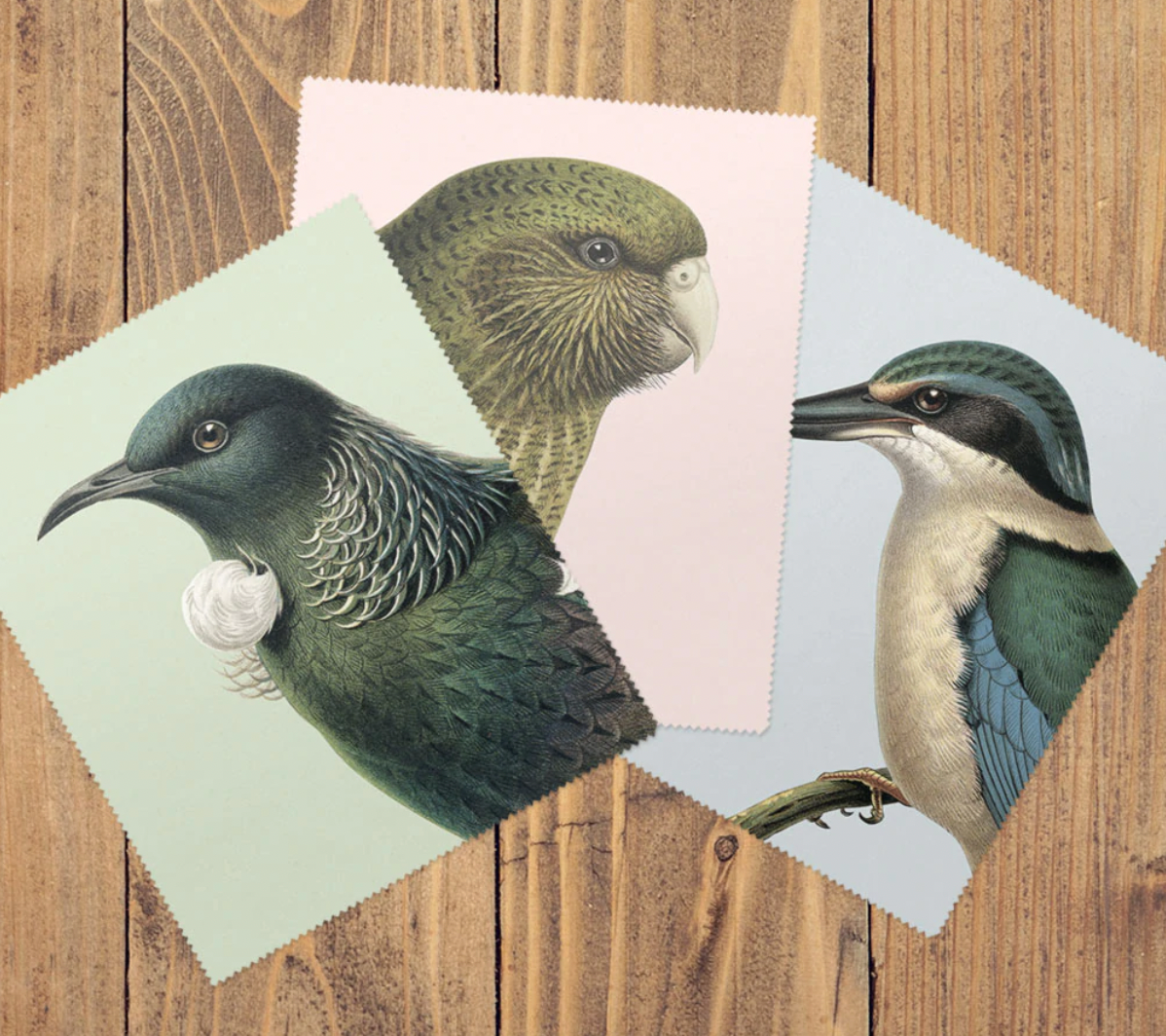 Hushed Native Bird Lens Cloth - Kingfisher – Design Withdrawals
