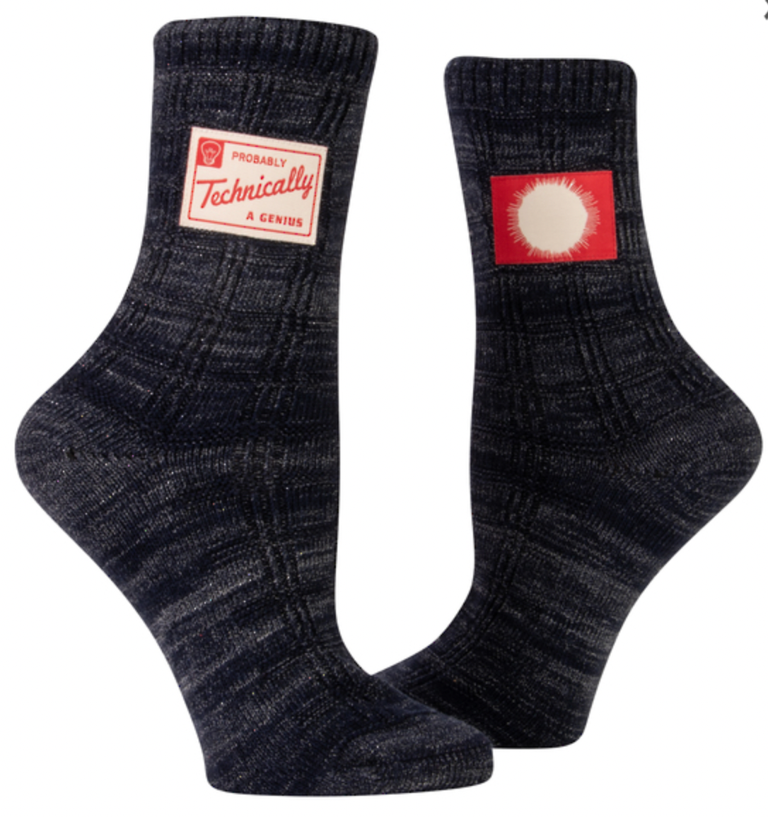 Probably A Genius TAG Socks Socks BlueQ
