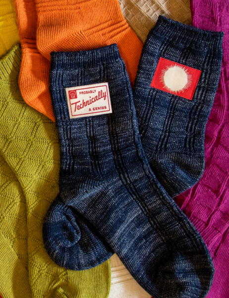 Probably A Genius TAG Socks Socks BlueQ